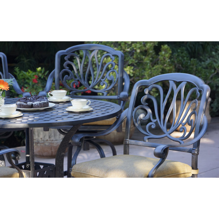 Three Posts™ Lebanon 5Piece Patio Bar Set with Cushions and 42'' Round